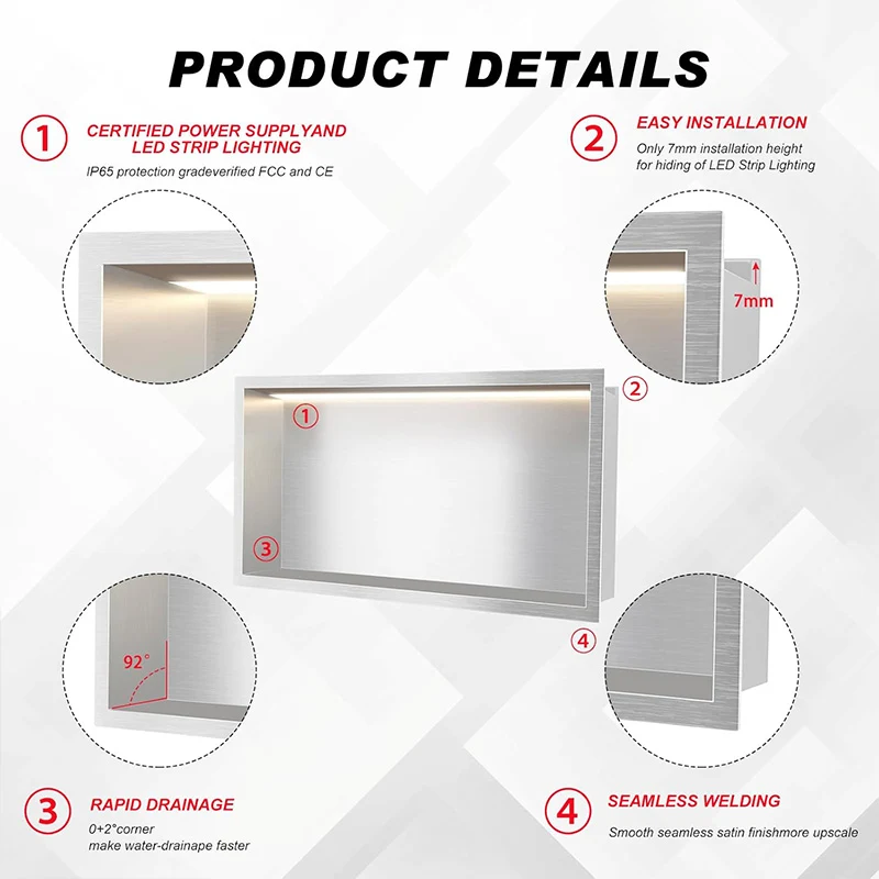 Single-Layer Hollow Stainless Steel Niche